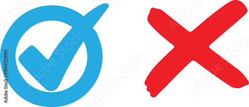 Colorful icons of checkmark, exclamation, and plus signs in circles