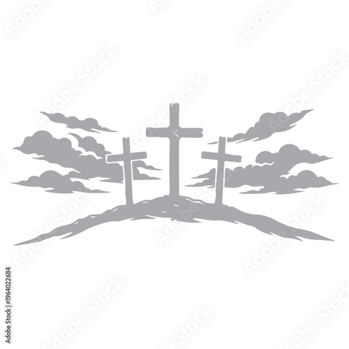 Christianity Symbol Three Crosses