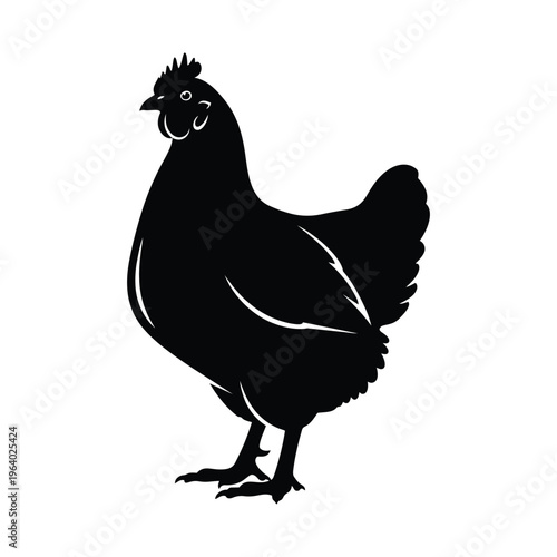 Silhouette of a chicken