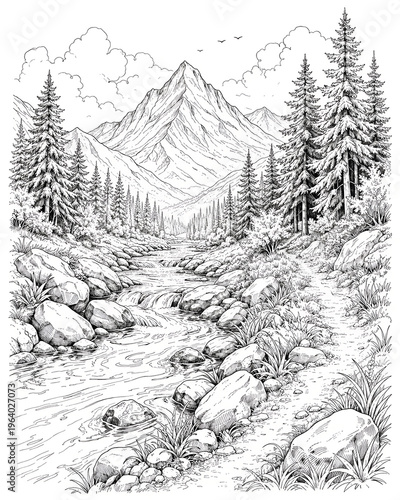 winter landscape with forest