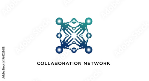 Collaboration Network Connection Logo Design.