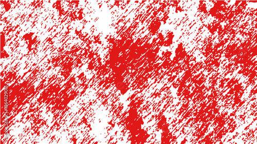 Vector Abstract splatter artistic design showcases bold red strokes for versatile design, grunge texture shows irregular forms suitable for graphic background.