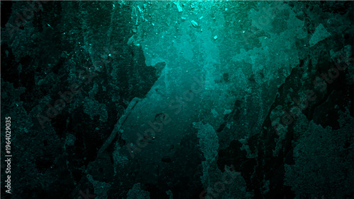 Vector Dark teal grunge wall exudes textured abstraction with mysterious shadows and unique artistic vision.