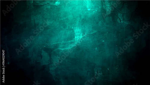 Vector Abstract teal background with a mysterious mist and dark shadows, perfect for artistic compositions
