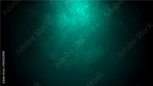 Vector Abstract ethereal teal green smoky backdrop showcases soft texture and gradient shades evoke an otherworldly mood and textured appearance for projects