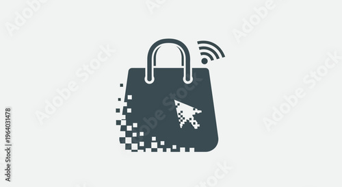 Digital padlock with wireless symbol.