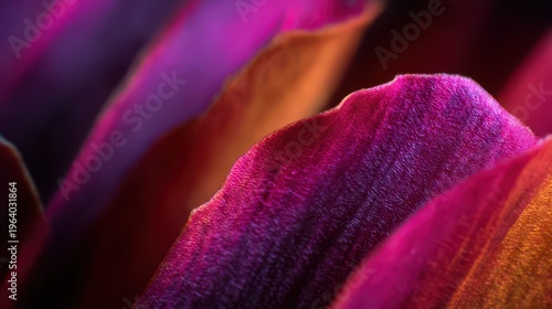 A beautiful macro close-up of pink rose petals captures the delicate beauty of a spring blossom in a garden, highlighting the vibrant floral color and natural grace of the plant
