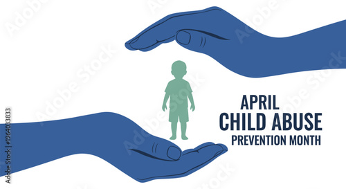 Child abuse prevention month awareness illustration