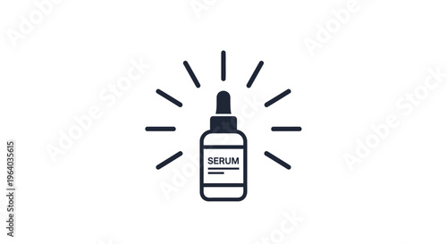 A simple line icon of serum.