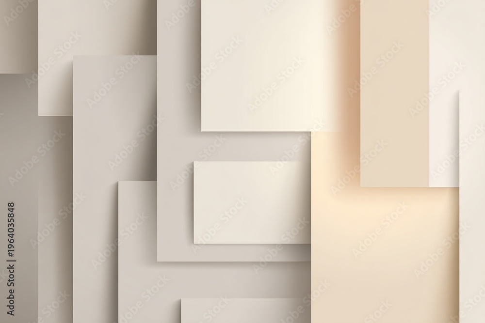 Fototapeta premium Minimal social media template with staggered stepped layer and asymmetric overlapping blocks