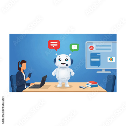 AI chatbot automates customer support delivering fast accurate responses improving satisfaction