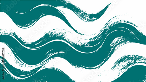 Abstract teal strokes paint dynamic art and flowing water movement textured brushstrokes create artistic effect and captivating graphic design and stylish wallpaper design unique digital background.