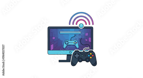 Black gaming controller on table.