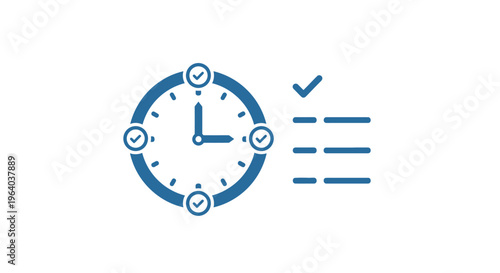 Clock Time Schedule Icon Graphic.