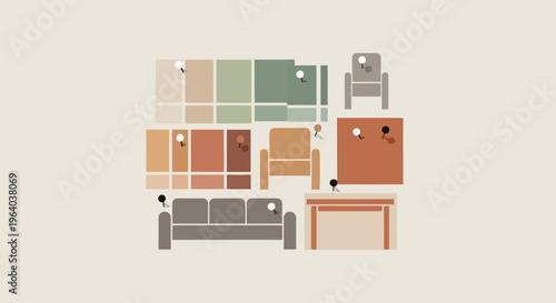 Furniture pieces in modern home decor.