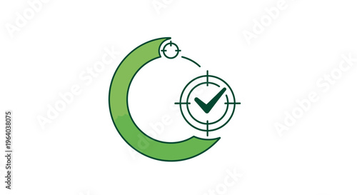 Green check mark symbol icon.