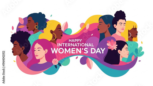 Women Celebrate International Women's Day with Diverse Group of People