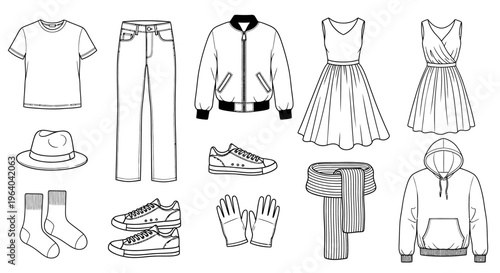 Collection of various clothing items 1.