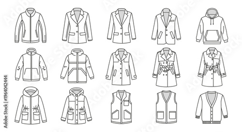 Collection of various jacket styles.