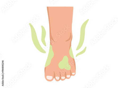 Foot Smelly or Bad Odor Illustration