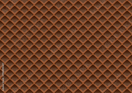 wafer waffle texture vector brown golden background flat design seamless pattern