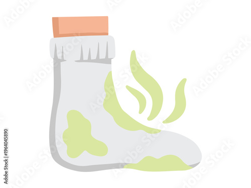 Smelly Bad Odor Sock Illustration
