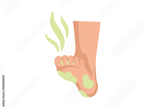 Foot Smelly or Bad Odor Illustration