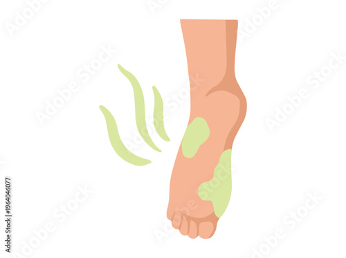 Foot Smelly or Bad Odor Illustration