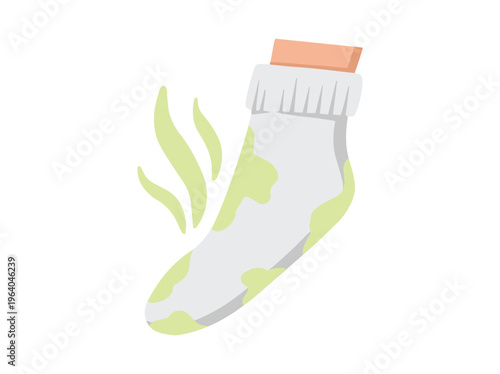 Smelly Bad Odor Sock Illustration

