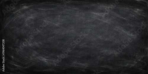 Old blank blackboard with chalk on a dark grunge chalkboard texture background featuring a vintage grey aged surface pattern and an alpha channel
