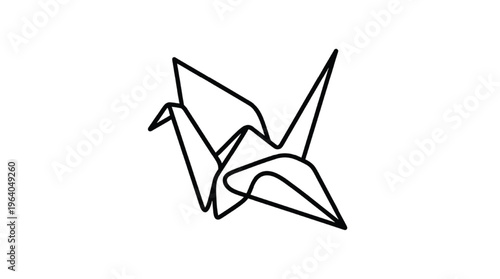 origami bird vector