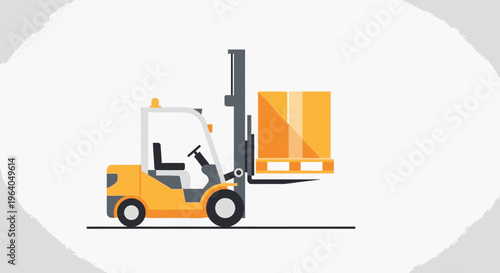 Forklift Operator Handling Industrial Equipment.