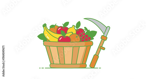 Fresh fruit in a basket 3.
