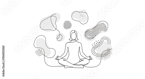 Person Sitting in Meditation Posture.