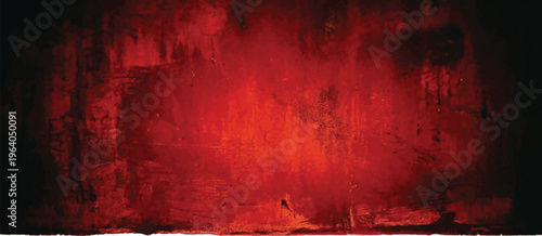 Red wall with a white base and dark shadows creating a dramatic vector graphic illustration design