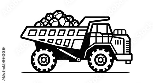 Large mining dump truck vehicle 1.