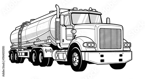 Large tanker truck on the road.