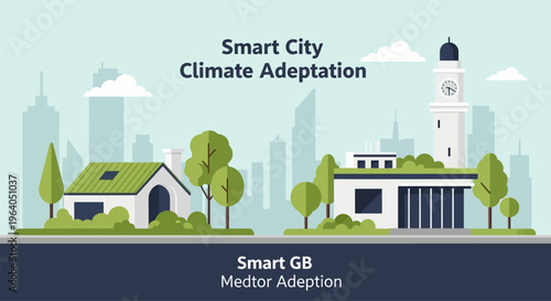 Smart City Climate Adaptation: Green Buildings and Urban Skyline