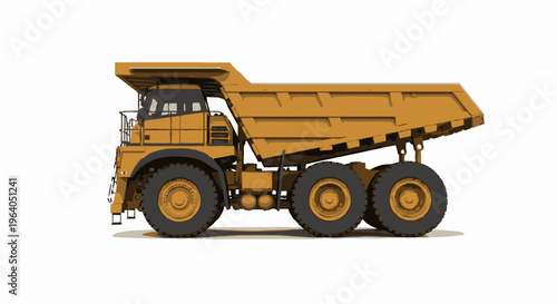 Large Yellow Mining Dump Truck Vehicle 5.