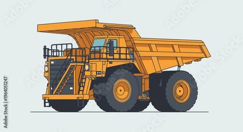 Large Yellow Mining Dump Truck Vehicle 4.