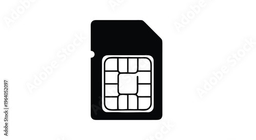 Vector illustration of sim card icon vector illustration
