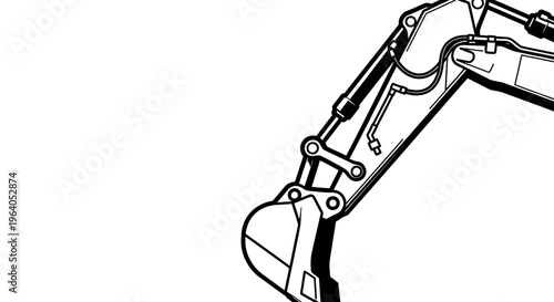 Robotic arm mechanical industrial component.