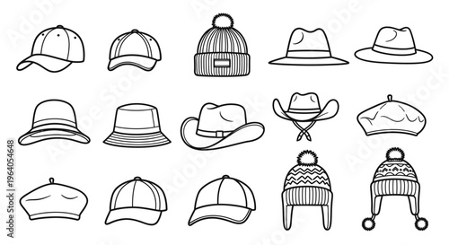 Variety of Hats for Fashion and Style.
