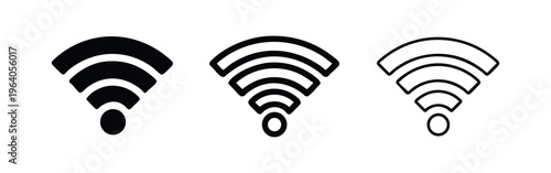 Wi-Fi Full Signal Strength Icons Set.