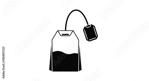 Vector illustration of tea bag icon, simple style