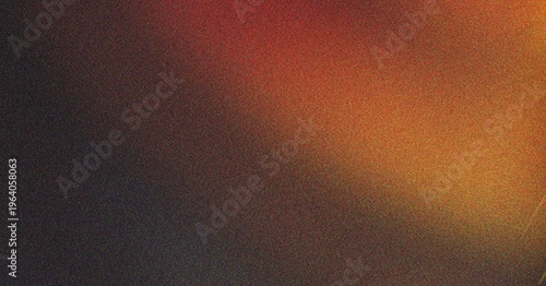 Bild auf Leinwand Rustic orange grainy background with vintage film noise and dark edge