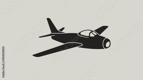 Silhouette of a jet airplane flying in the sky, aviation concept.