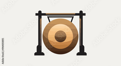 Stylized Gong on a Stand