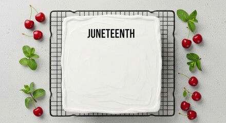 Juneteenth Celebration Plate with Cherries.
