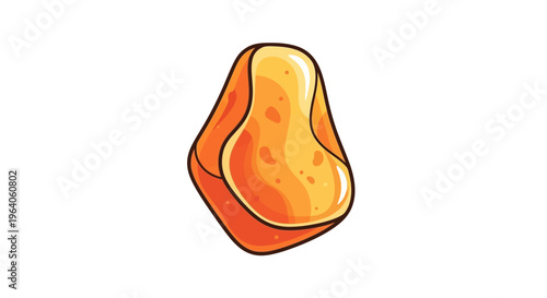 Abstract Orange Organic Shape With Texture